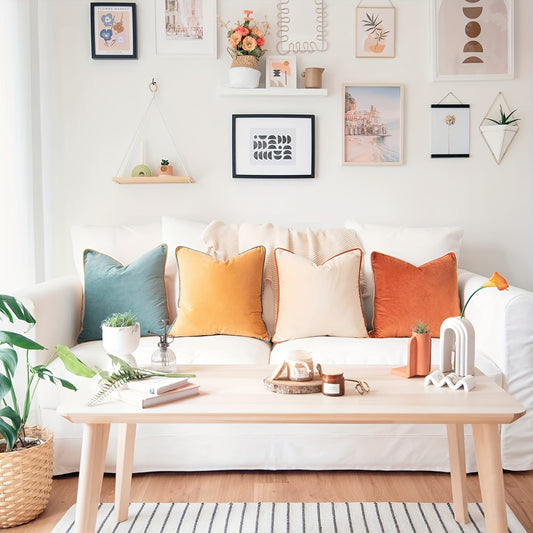4er-Set Kissenbezüge – Modernes, mehrfarbiges Design